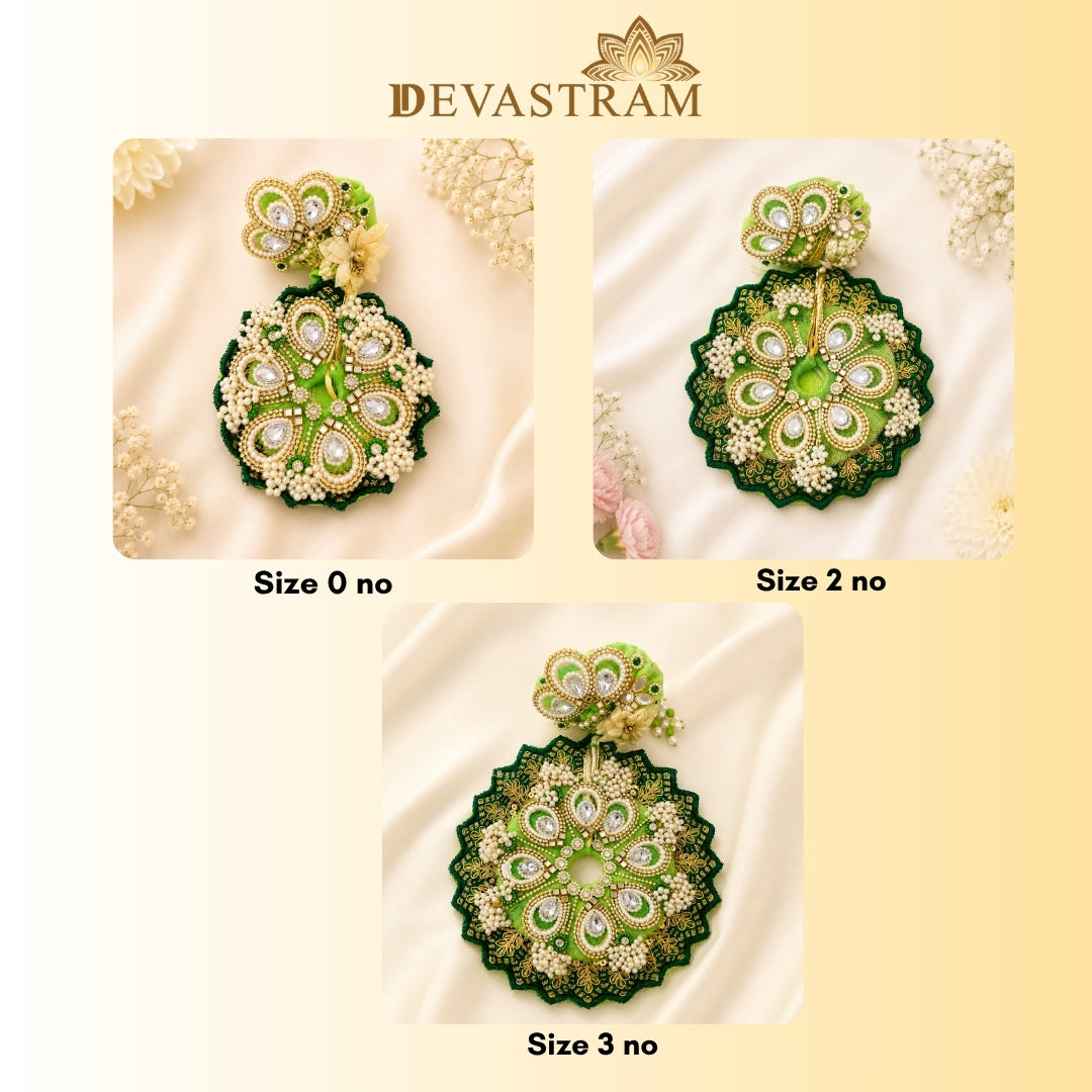 Teej Special Green Laddu Gopal Dress