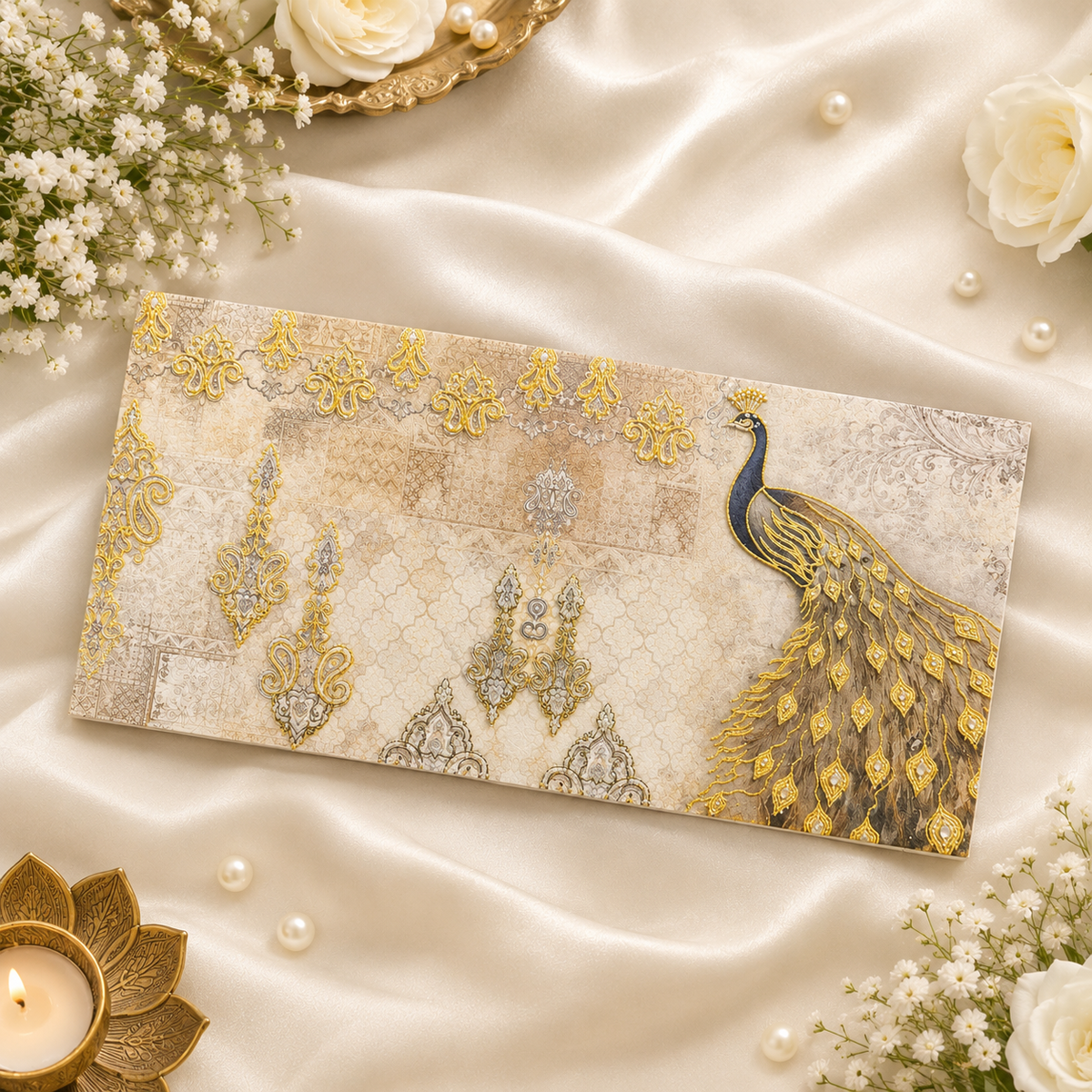 Peacock Print Paper Envelopes (Pack of 10)