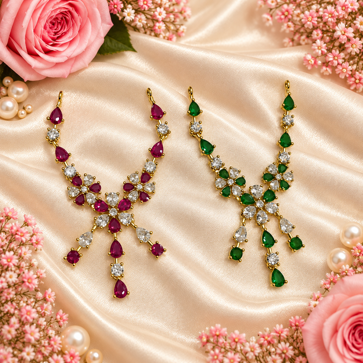 Anurag Pushp Necklace Set (Pack of 2)