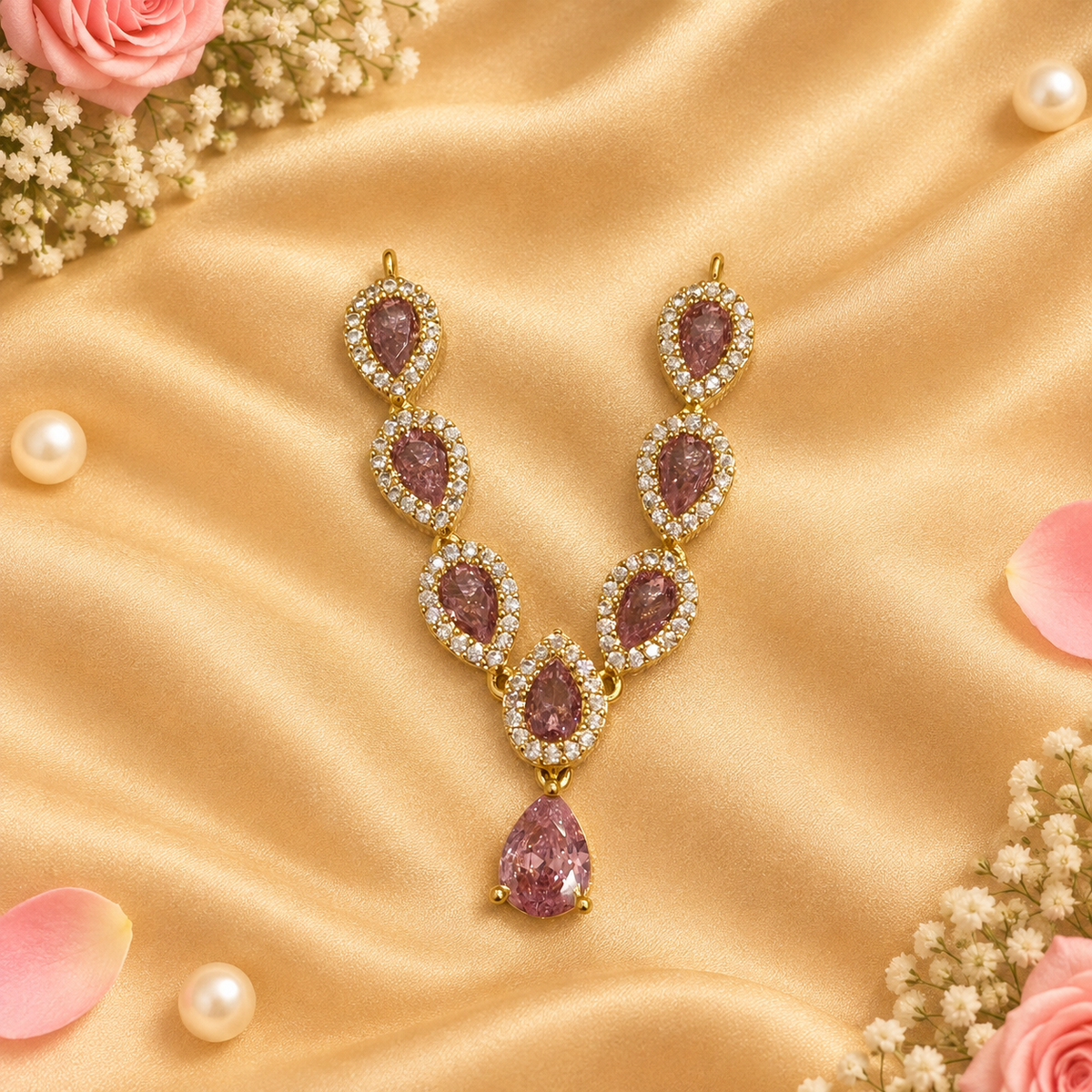 Neelam Kusum Necklace Set (Pack of 2)