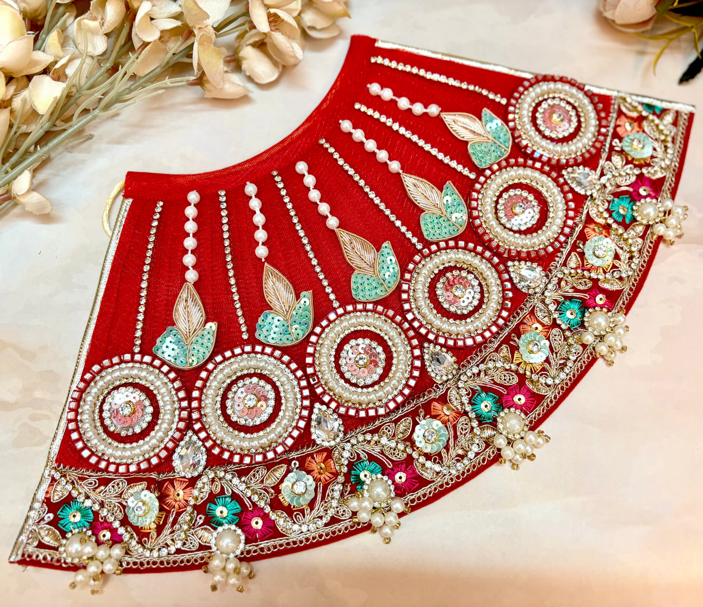Luxe - Durga Maa Trishakti Mata Rani Lehenga, choli & duppatta- 3 piece set