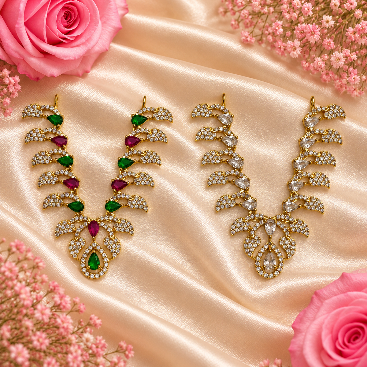 Harit Pallav Necklace Set (Pack of 2)