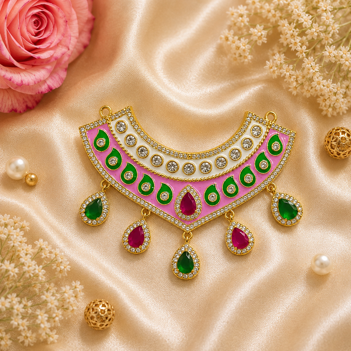 Shwet Prakirti Bhakti Necklace Set