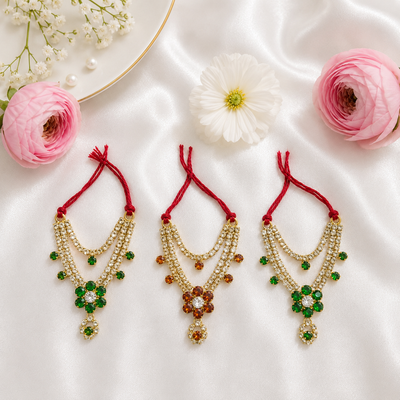Pushp Harit Necklace Set(Pack of 3)