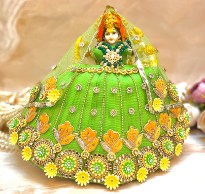 Mata Rani Green Lehenga,Choli & Duppatta - 3 piece set