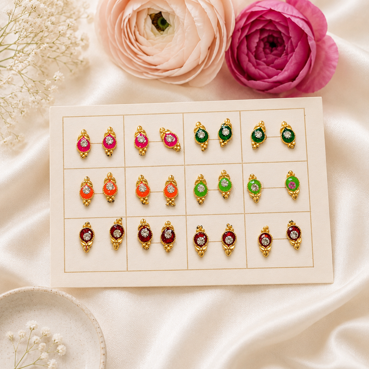 Moti Ratna Earrings(Pack of 12)