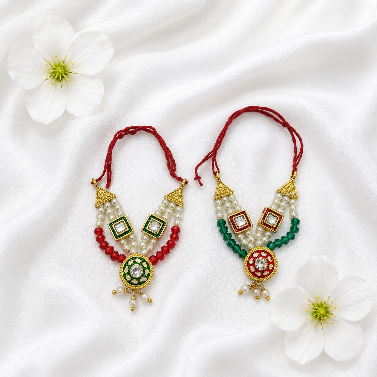 Kishori Gulhar Necklace Set(Pack of 2)