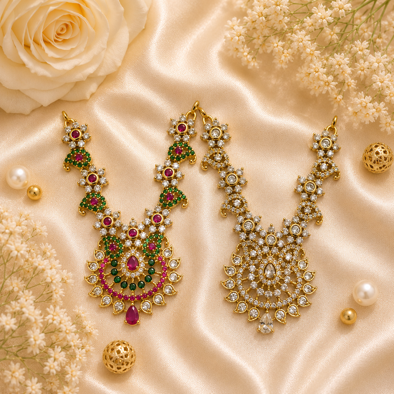 Hari Ratna Kanthi Necklace Set (Pack of 2)