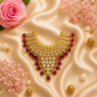 Ruby Bhakti Necklace Set