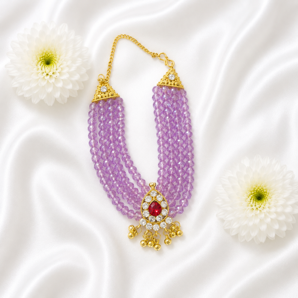 Braj Gulabi Necklace Set