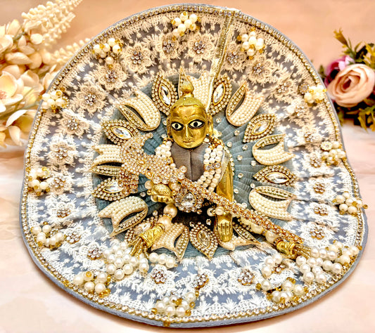 Shaant Sudha Laddu Gopal Vastra – Grey (Get 1 Patka & Necklace Free)