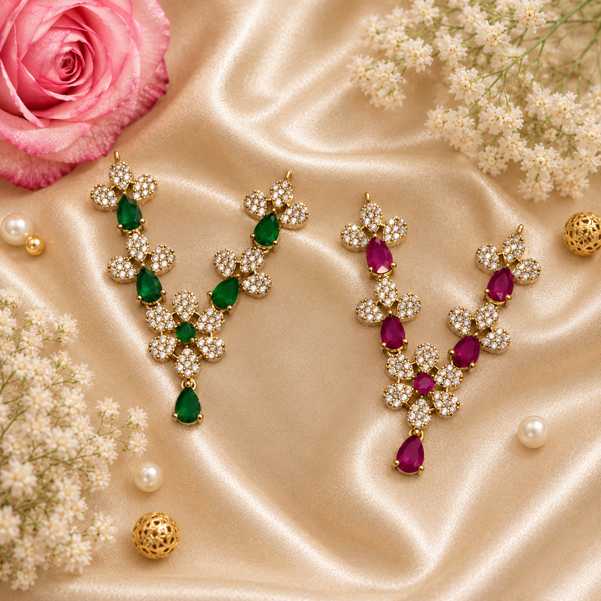 Ruby Harit Prakash Necklace Set (Pack of 2)