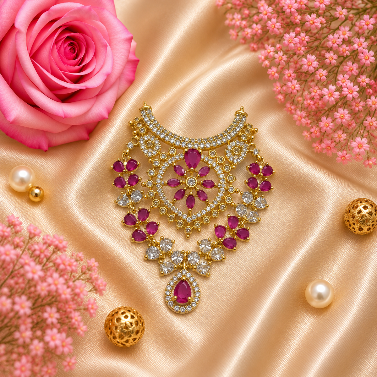 Rubyvan Sagar Necklace Set