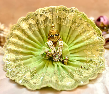 Laddu Gopal Net Sequence Green & Pink (Pack of 2)
