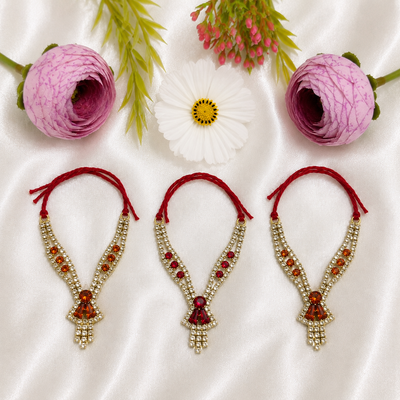 Keshari Pushp Necklace Set(Pack of 3)
