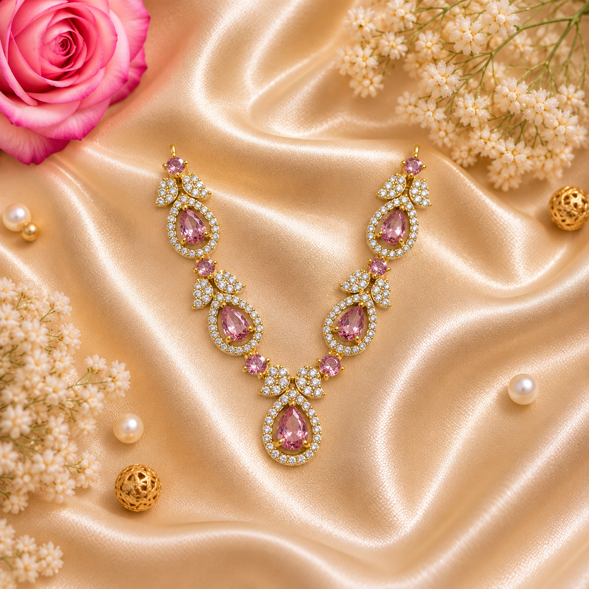 Mangalmayi Trirang Necklace Set (Pack of 3)