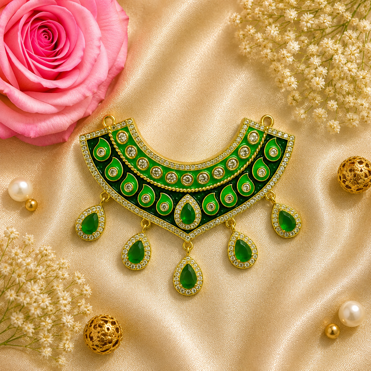 Panna Harit Bhakti Necklace Set