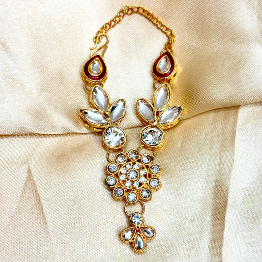 Red Kundan Necklace / Haar for Mata Rani, Laddu Gopal, RK (4no-6no)