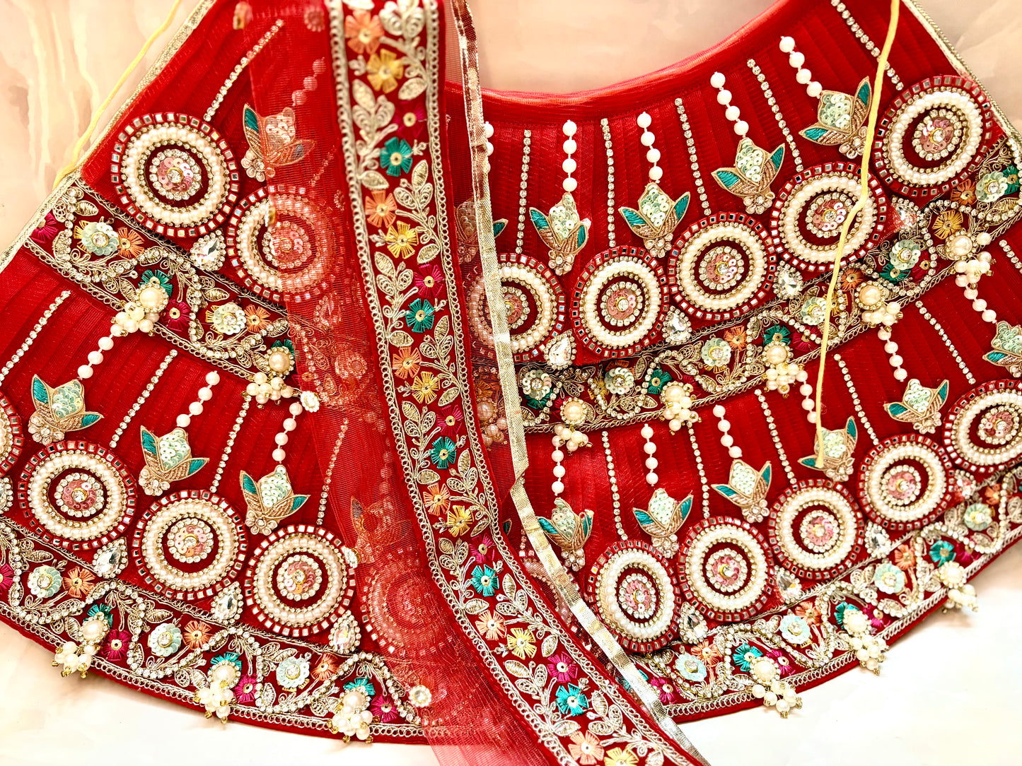 Luxe - Durga Maa Trishakti Mata Rani Lehenga, choli & duppatta- 3 piece set