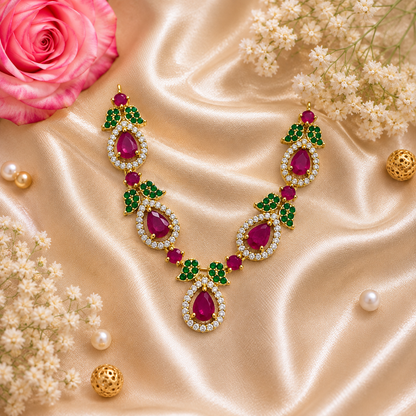 Neelam Ruby Necklace Set (Pack of 2)