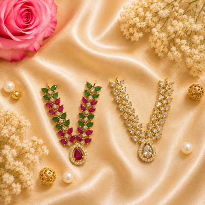 Vrinda Vaibhav Necklace Set (Pack of 2)