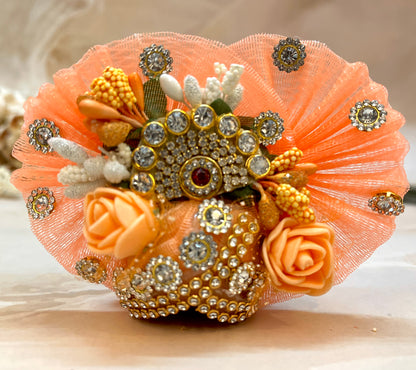 Orange Flower Laddu Gopal Dress