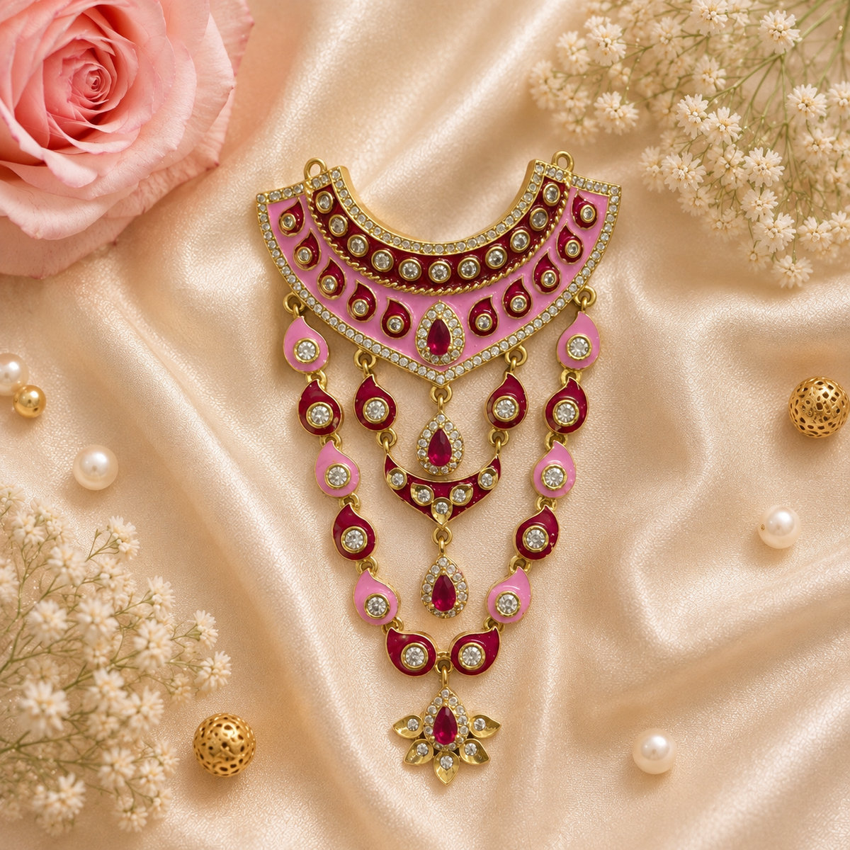 Ruby Rangmala Necklace Set