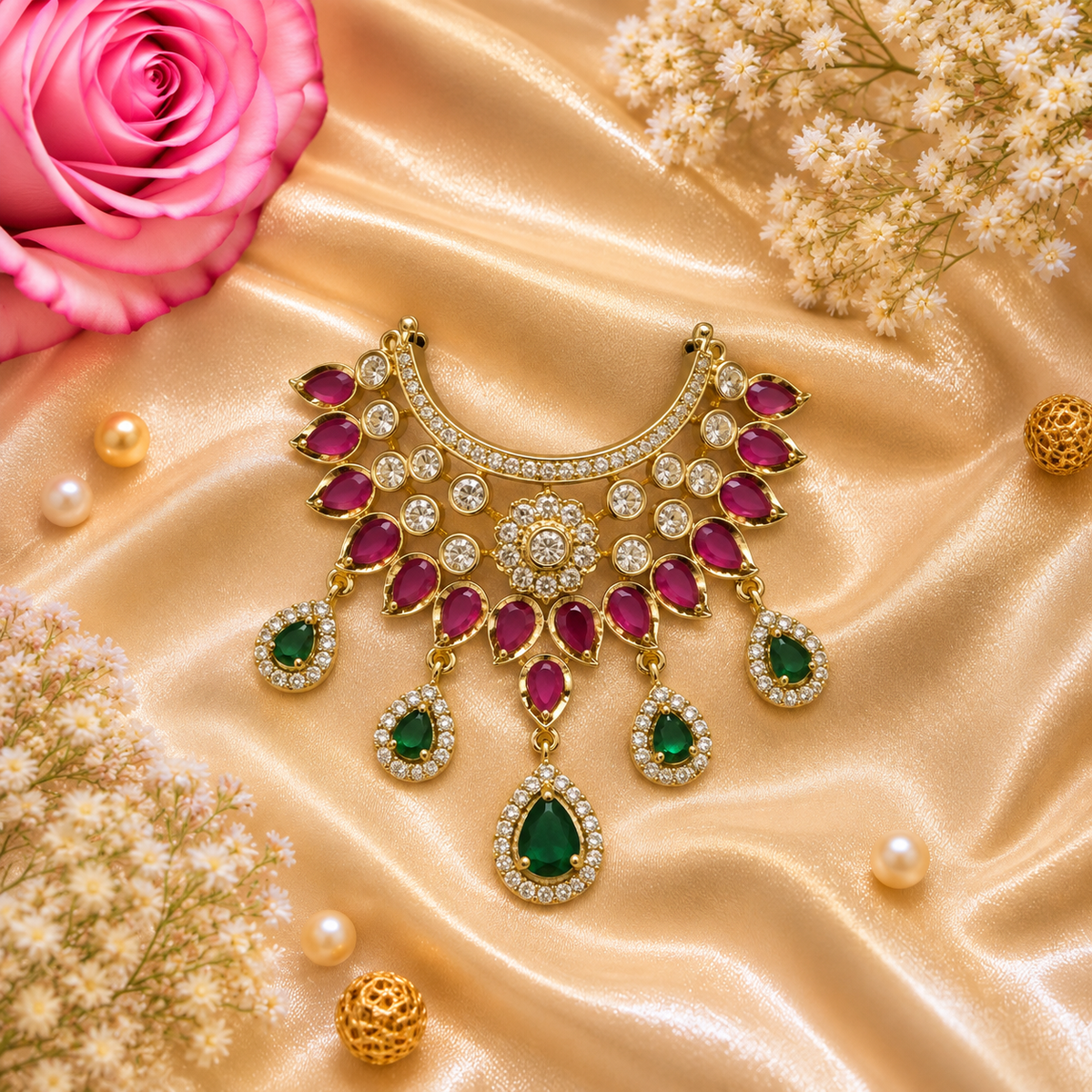 Gulab Tarang Kanth Necklace Set