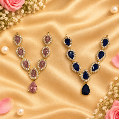 Neelam Kusum Necklace Set (Pack of 2)