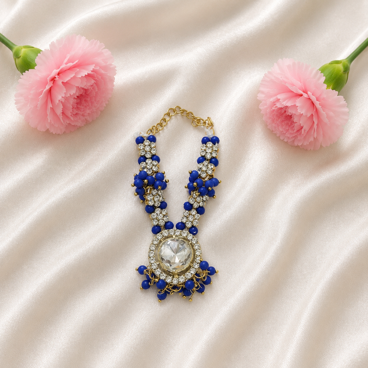 Neelam Moti Necklace Set(Pack of 2)