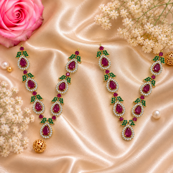 Ruby Pavitra Necklace Set (Pack of 2)