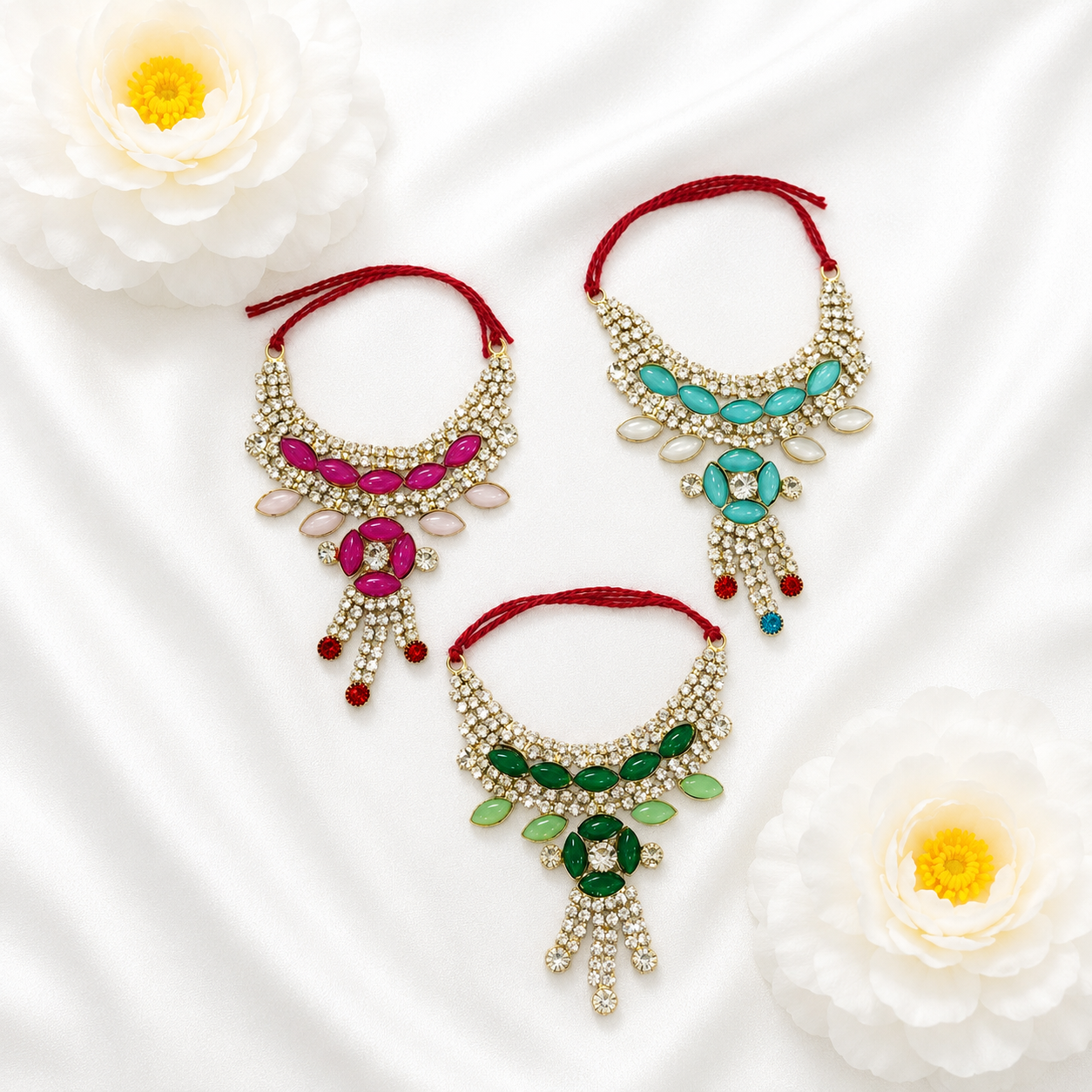 Kishori Chandrika Necklace Set(Pack of 3)