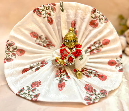 Floral Laddu Gopal Cotton Dress Mix Colors (Pack of 1 )
