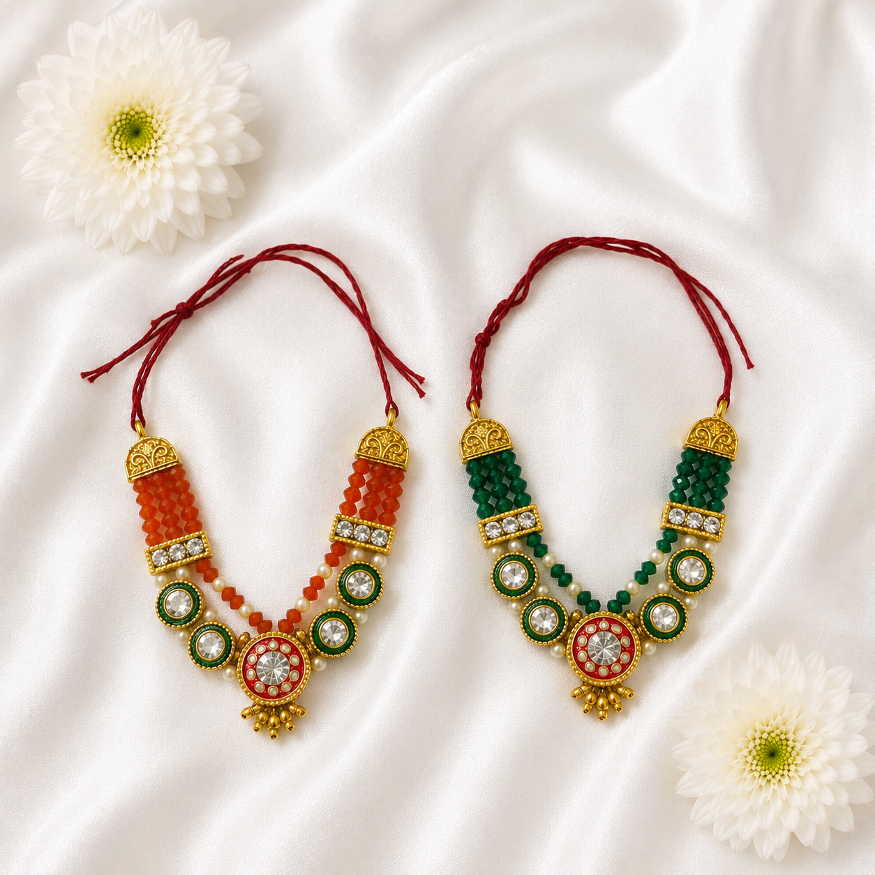 Harit Keshari Necklace Set(Pack of 2)