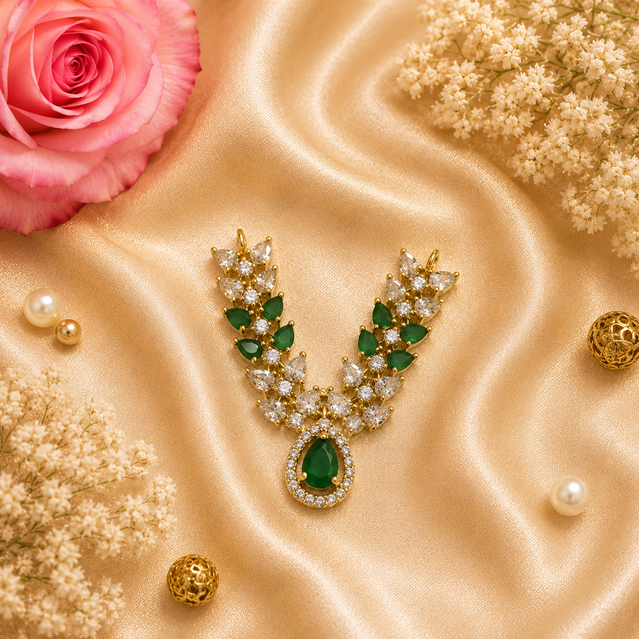 Harit Manikya Necklace Set (Pack of 2)