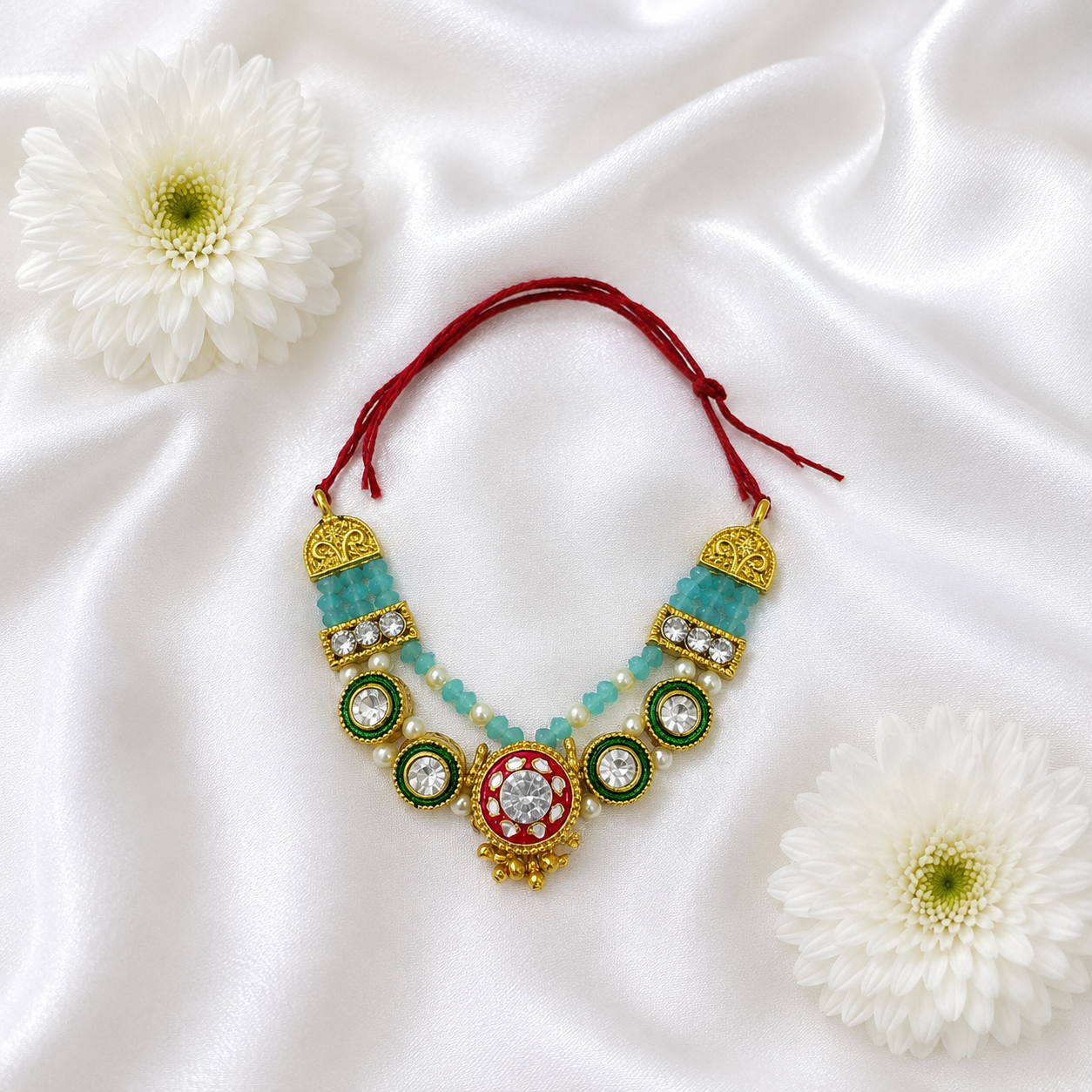 Hari Neel Necklace Set(Pack of 2)