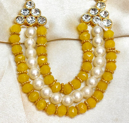 Yellow Necklace / Haar for Mata Rani, Laddu Gopal , RK