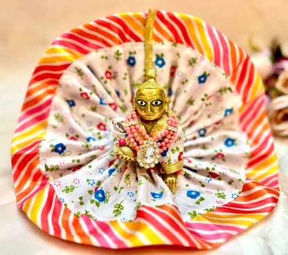 Leheriya Laddu Gopal Cotton Dress Pink (Pack of 1)