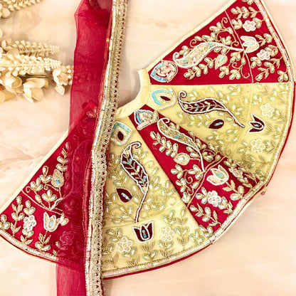 Luxe - Durga Maa Kalyani Mata Rani Lehenga, choli & duppatta- 3 piece set