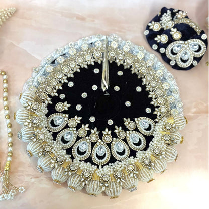 Neelrajya Pearl Velvet Laddu Gopal Dress