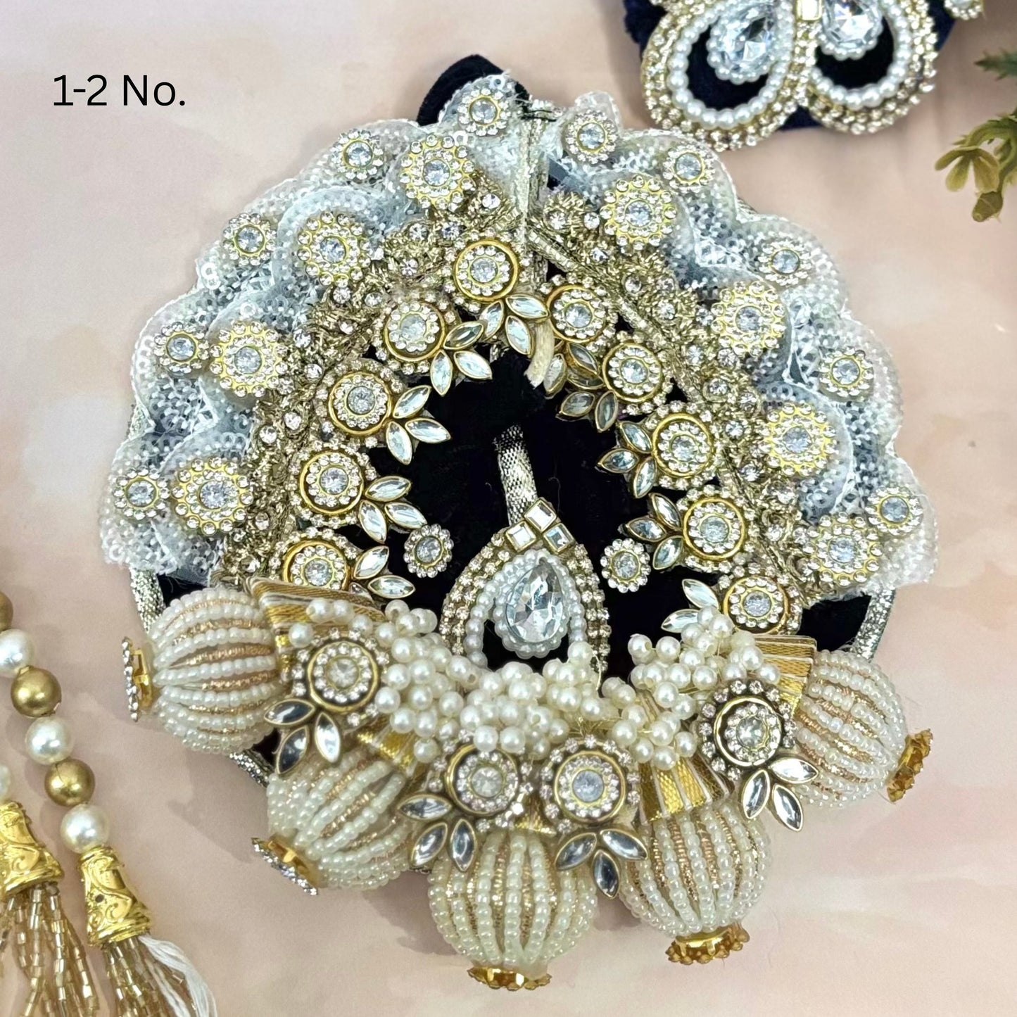 Neelrajya Pearl Velvet Laddu Gopal Dress