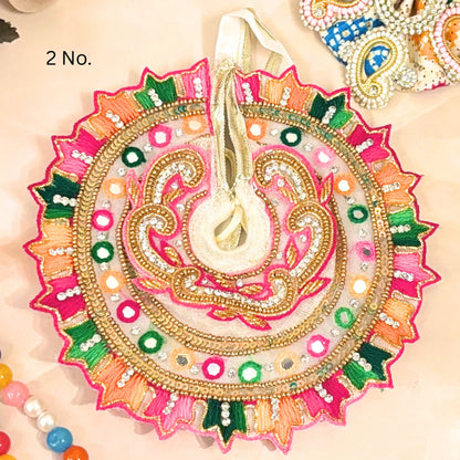 Luxe - Holi Special Hand Embroidered Laddu Gopal Dress (4 piece set)