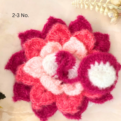 Magenta & White Lotus Woollen Laddu Gopal Dress