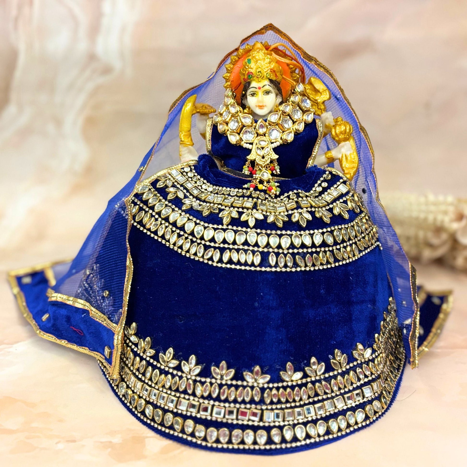 Neelkanaka Velvet Mata Rani Dress