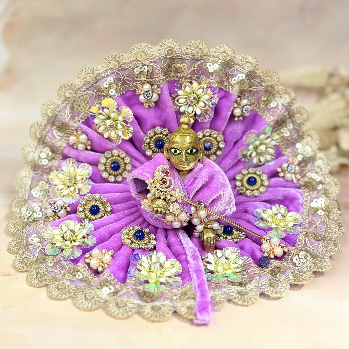 Kanakpriya Velvet Laddu Gopal Dress Combo – Set of 4