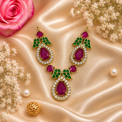 Neelam Ruby Necklace Set (Pack of 2)
