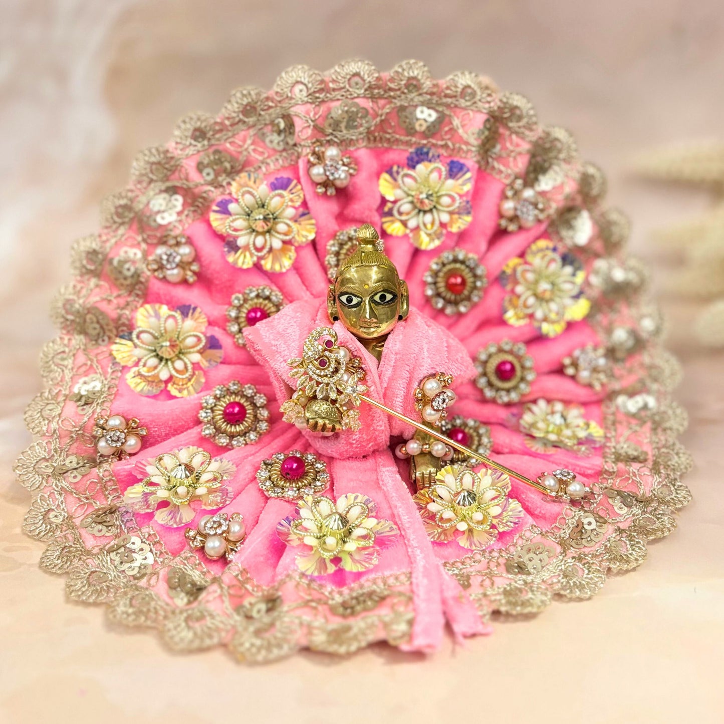 Maniratna Velvet Laddu Gopal Dress Combo – Set of 4