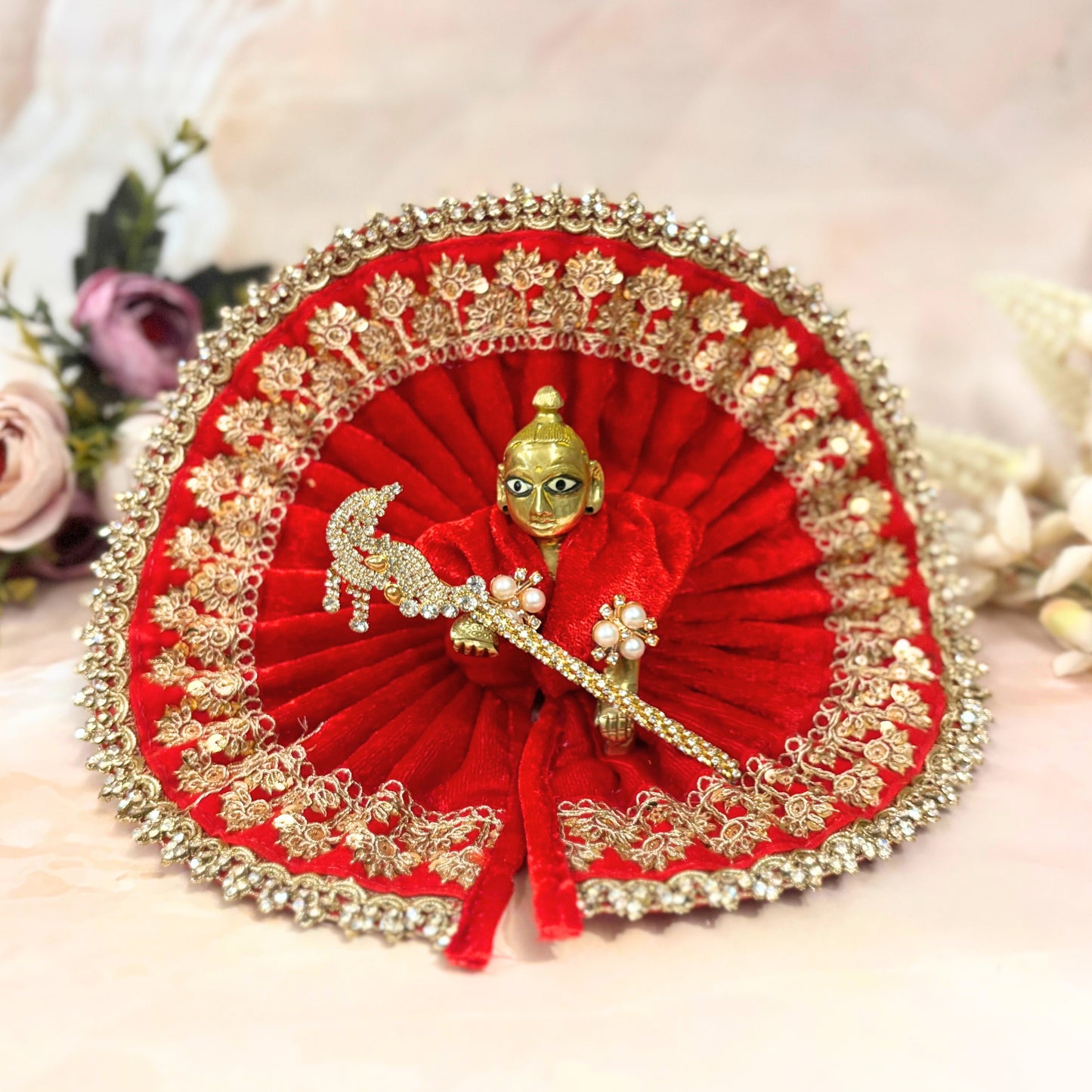 Vaidehi Velvet Laddu Gopal Dress Combo – Set of 4