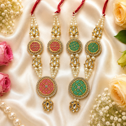 Moti Kamal Necklace Set(Pack of 2)