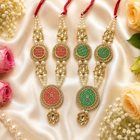 Moti Kamal Necklace Set(Pack of 2)